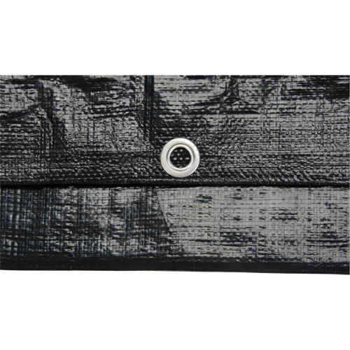 B&acirc;che, Usage industriel l&eacute;ger, Noir, 6' x 8' x 8 mils Equipment World