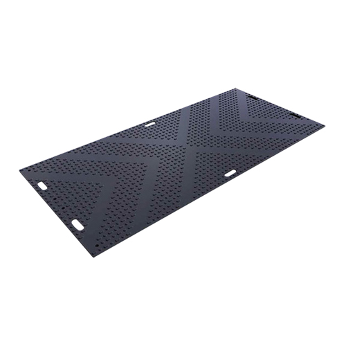 LibertyMat&reg; Medium-Duty Ground Protection, 4' x 8', High Density Polyethylene, Textured, Black Equipment World