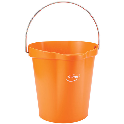 Food Hygiene Bucket, Tangerine, 3 US gal. Equipment World