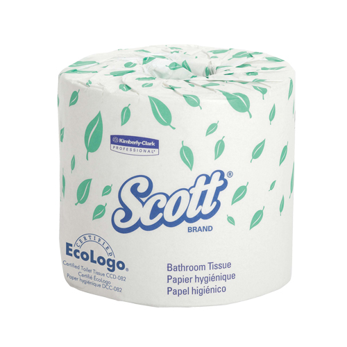 Scott&reg; Toilet Paper, 1 Ply, 550 Sheets/Roll, 403' Length, White Equipment World