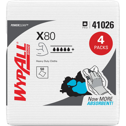 X80 Wipers, Heavy-Duty, 12-1/2" L x 12" W Equipment World