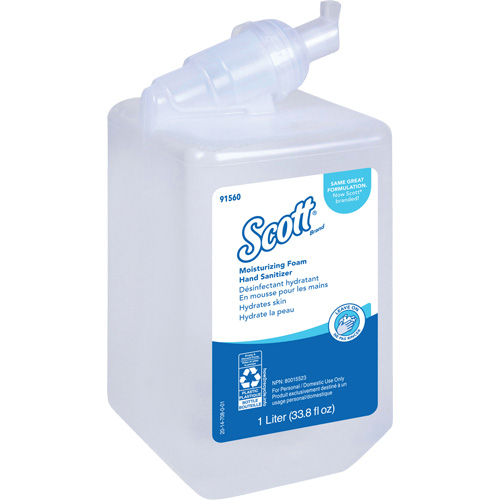 D&eacute;sinfectant moussant et hydratant pour les mains Pro de Scott, 1000 ml, Cartouche de recharge, 62% alcool Equipment World