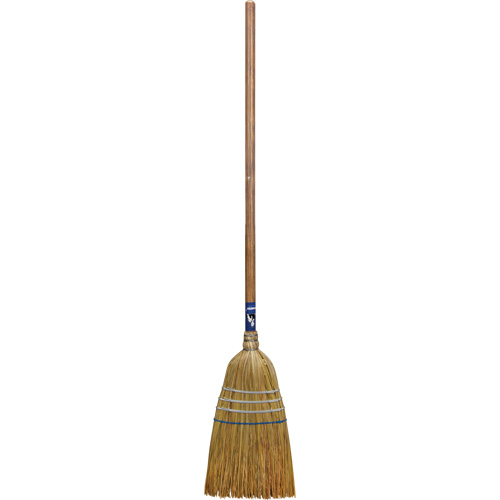 Industrial Corn Broom, 3-String, Wood Handle Equipment World