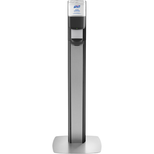 Messenger ES8 Silver Panel Floor Stand with Dispenser Equipment World