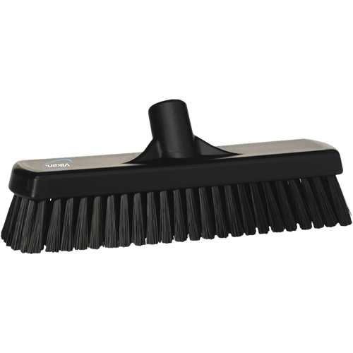 Deck & Wall Scrub Broom, Stiff Bristles, 12", Polyester, Black Equipment World