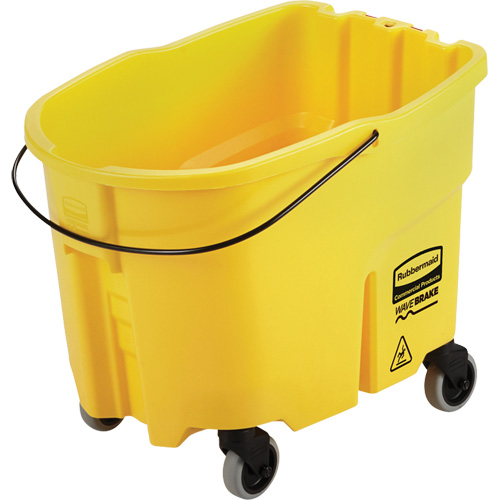 Wavebrake&reg; Mop Bucket, 8.75 US Gal. (35 qt.) Capacity, Yellow Equipment World