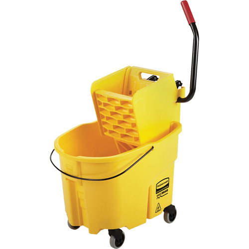 WaveBrake&reg; Mop Bucket & Wringer Combo Pack, Side Press, 8.75 US Gal.(35 Quart), Yellow Equipment World