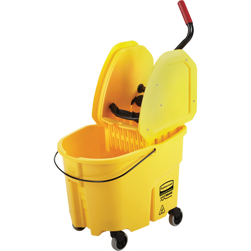 WaveBrake&reg; Mop Bucket & Wringer Combo Pack, Down Press, 8.75 US Gal.(35 Quart), Yellow Equipment World