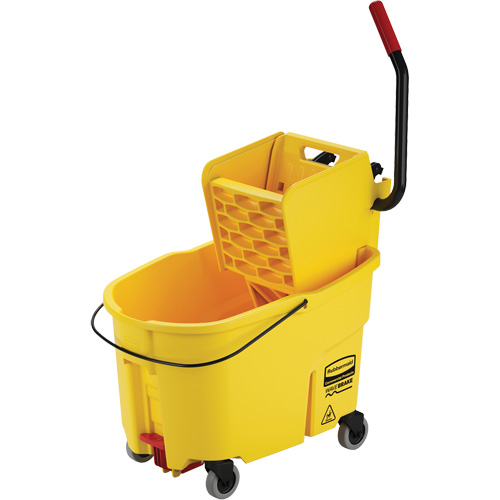 WaveBrake&reg; Mop Bucket & Wringer Combo Pack, Side Press, 11 US Gal. (44 Quart), Yellow Equipment World