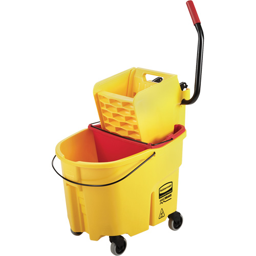 WaveBrake&reg; Mop Bucket & Wringer Combo Pack, Side Press, 8.75 US Gal.(35 Quart), Yellow Equipment World