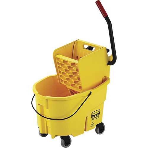 WaveBrake&reg; Mop Bucket and Wringer, Side Press, 6.5 US Gal. (26 Quart), Yellow Equipment World