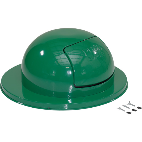 Drum Waste Disposal Top, Dome Lid, Metal, Fits Container Size: 23-1/2" Dia. Equipment World
