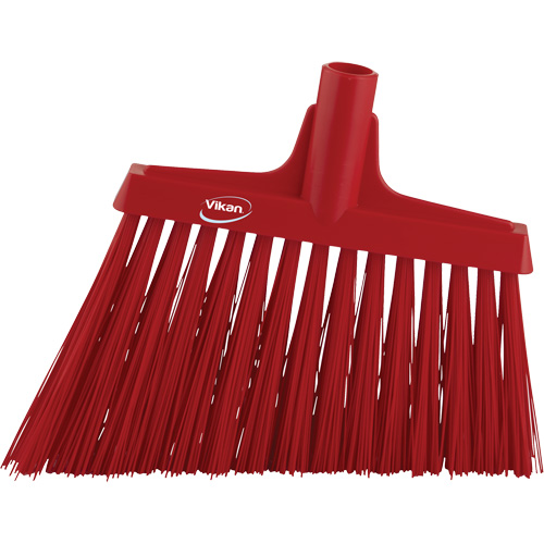 Angle Broom Head, X-Coarse Bristles, 12", Polyester, Red Equipment World