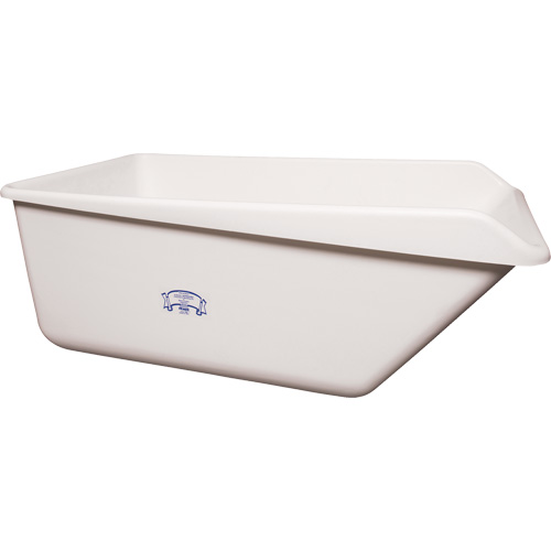 Angled Dump Tub, Plastic, White Equipment World