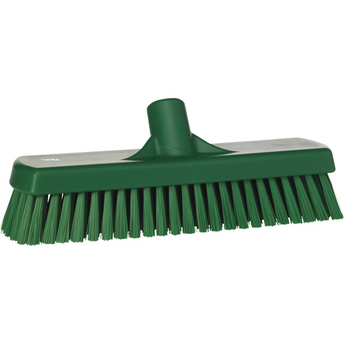 Deck & Wall Scrub Brush, Stiff Bristles, 12", Polyester, Green Equipment World