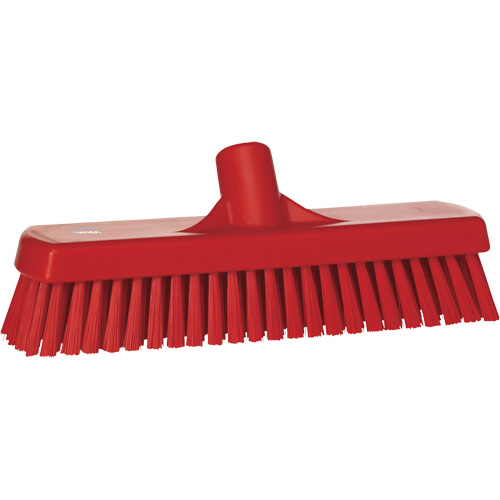 Deck & Wall Scrub Brush, Stiff Bristles, 12", Polyester, Red Equipment World