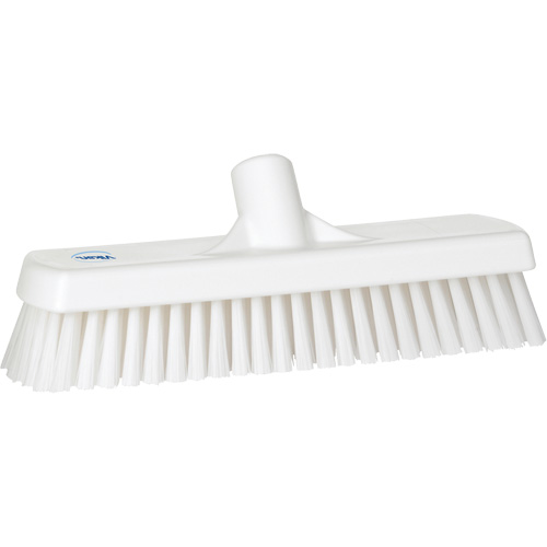 Deck & Wall Scrub Brush, Stiff Bristles, 12", Polyester, White Equipment World