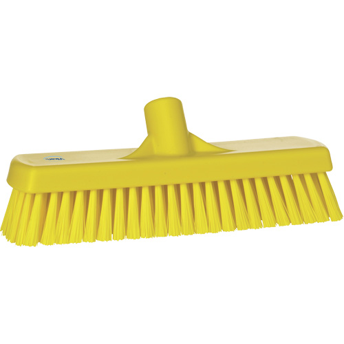 Deck & Wall Scrub Brush, Stiff Bristles, 12", Polyester, Yellow Equipment World