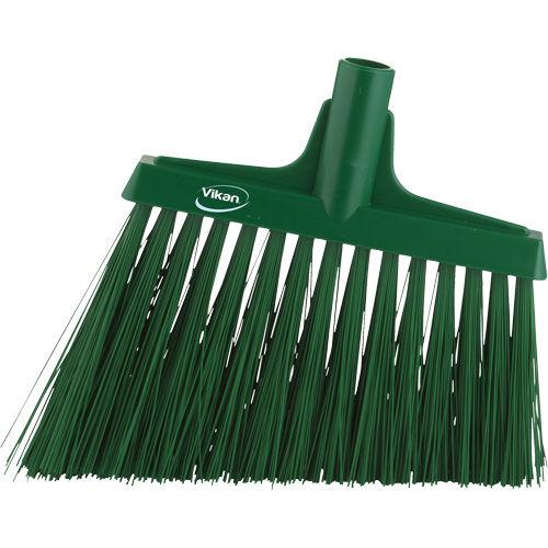 Angle Broom Head, X-Coarse Bristles, 12", Polyester, Green Equipment World