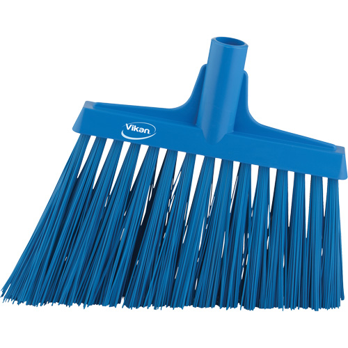 Angle Broom Head, X-Coarse Bristles, 12", Polyester, Blue Equipment World