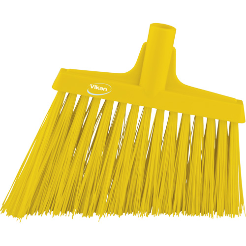 Angle Broom Head, X-Coarse Bristles, 12", Polyester, Yellow Equipment World