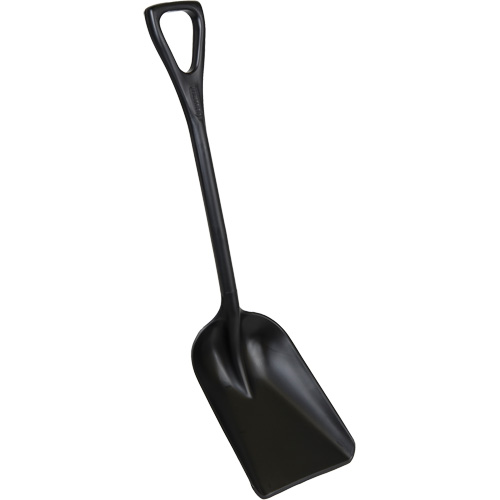 One-Piece Hygienic Shovel, 10" x 6" Blade, 37-1/2" Length, Plastic, Black Equipment World