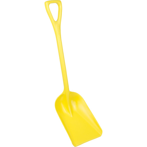 One-Piece Hygienic Shovel, 10" x 6" Blade, 37-1/2" Length, Plastic, Yellow Equipment World
