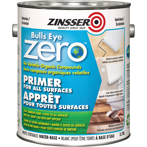 Bulls Eye Zero Low VOC Primer, 3.78 L, Gallon, Tintable White Equipment World