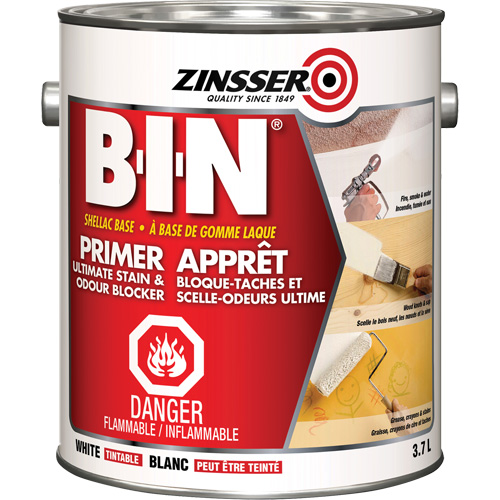 B-I-N&reg; Shellac-Base Sealer Primer, 3.7 L, Gallon, Tintable White Equipment World