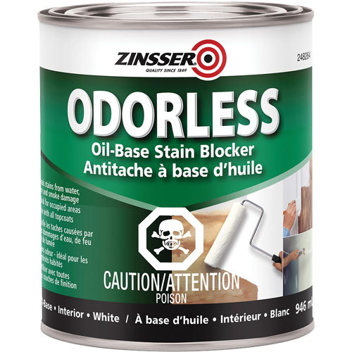Odourless Oil-Base Stain Blocking Primer, White, Very Flat, 946 ml, Can Equipment World