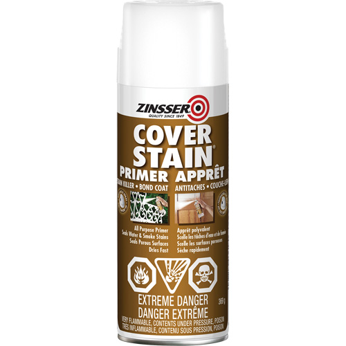 Scellant d'appr&ecirc;t &agrave; base d'huile Cover Stain, Canette a&eacute;rosol, Blanc Equipment World