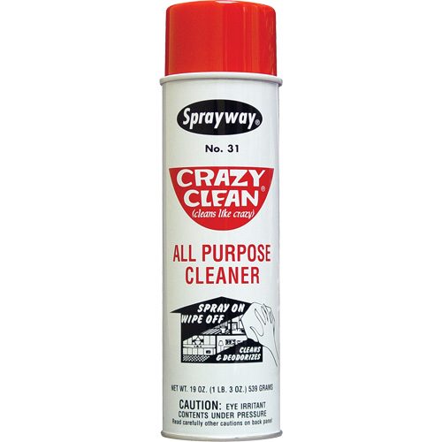 Crazy Clean&reg; All Purpose Cleaner, 20 oz., Aerosol Can Equipment World