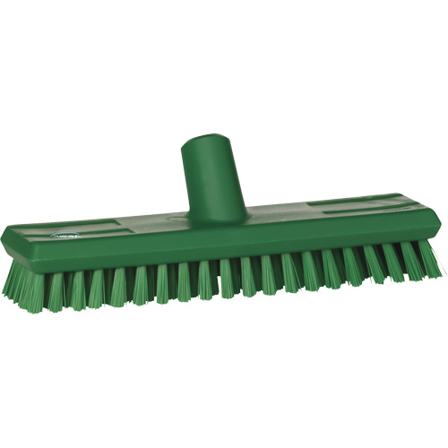 Brosse lave-pont aliment&eacute;e en eau, Crins Extra-ferme, 10-3/4", Polyester, Vert Equipment World