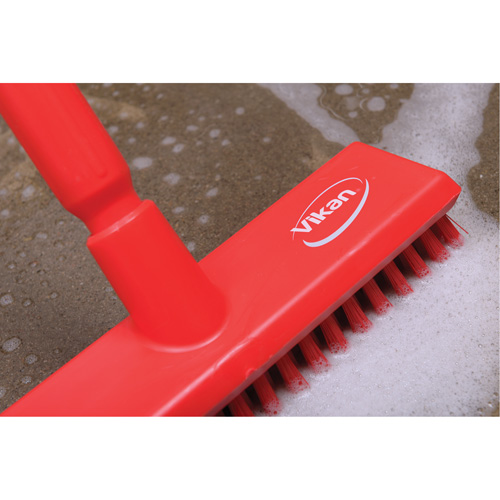 Brosse lave-pont aliment&eacute;e en eau, Crins Extra-ferme, 10-3/4", Polyester, Vert Equipment World