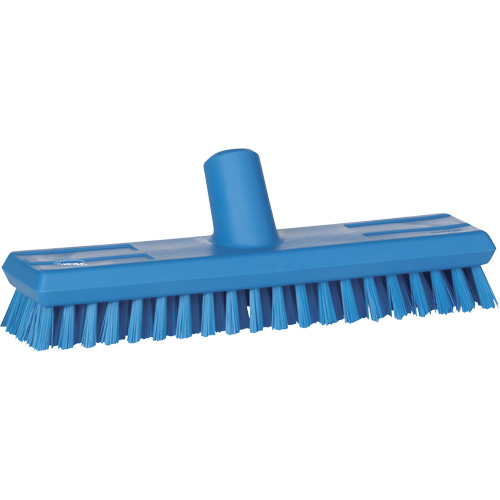 Water-Fed Deck Scrub Brush, X-Coarse Bristles, 10-3/4", Polyester, Blue Equipment World