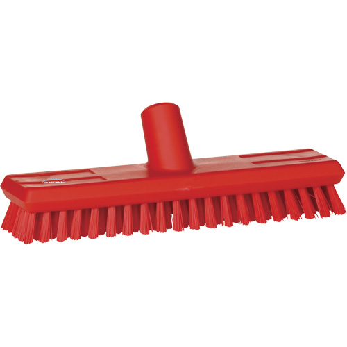 Brosse lave-pont aliment&eacute;e en eau, Crins Extra-ferme, 10-3/4", Polyester, Rouge Equipment World