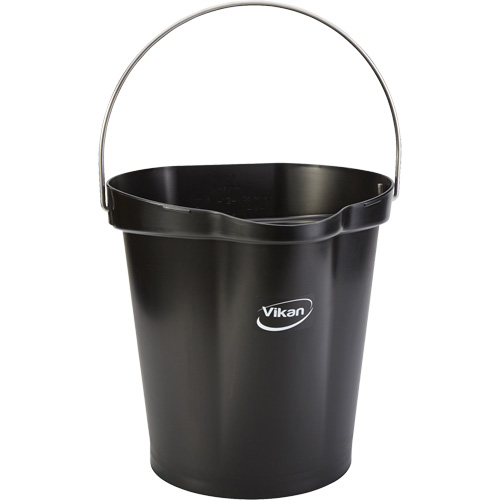 Seau pour l'hygi&egrave;ne des aliments, Noir, 3 gal. US Equipment World