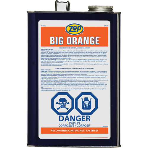 Big Orange Citrus Industrial Degreaser, 3.78 L Equipment World