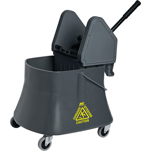 Champ Bucket & Wringer Combo, Down Press, 10 US Gal.(40 Quart), Grey Equipment World