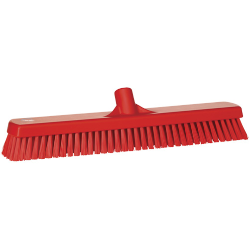 Deck & Wall Scrub Brush, Stiff Bristles, 19", Polyester, Red Equipment World