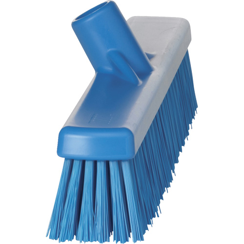 Combo Bristle Push Broom Head, Coarse/Fine Bristles, 16-1/2", Polyester, Blue Equipment World