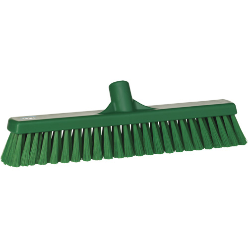 Small Particle Push Broom Head, Fine Bristles, 16-1/2", Polyester, Green Equipment World