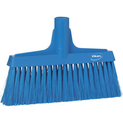 Upright Broom Head, Coarse/Fine Bristles, 10-1/4", Polyester, Blue Equipment World