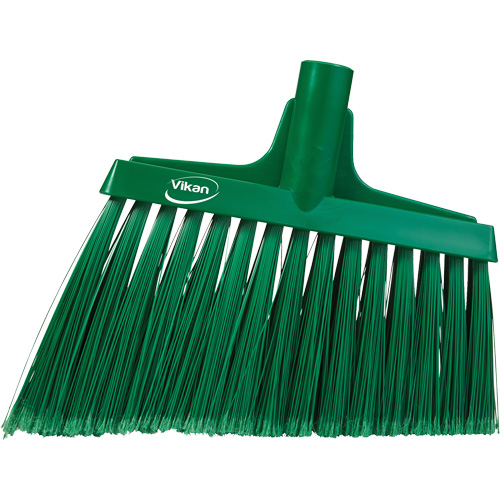 Angled Broom Head, Split Bristles, 11-1/2", Polyester, Green Equipment World