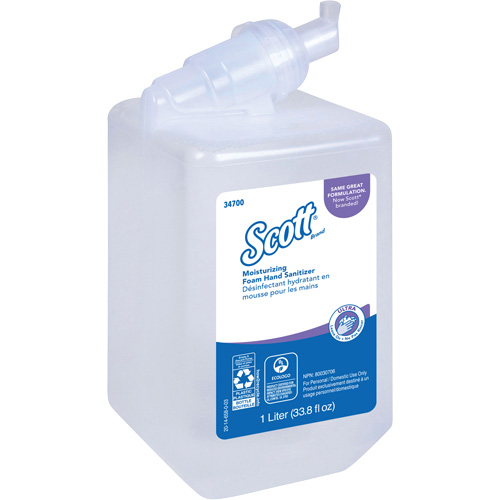 Scott&reg; Control Super Moisturizing Foam Hand Sanitizer, 1000 ml, Cartridge Refill, 70% Alcohol Equipment World