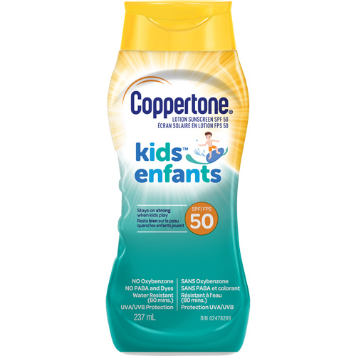 Kids Water Resistant Sunscreen, SPF 50, Lotion Equipment World