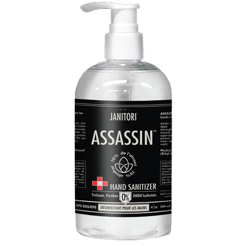 54 Assassin Hand Sanitizer, 500 ml, Pump Bottle, 70% Alcohol Equipment World