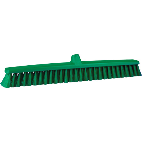 ColorCore Push Broom, Fine Bristles, 24", Polypropylene, Green Equipment World