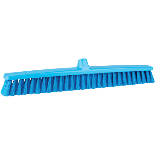 ColorCore Push Broom, Fine Bristles, 24", Polypropylene, Blue Equipment World