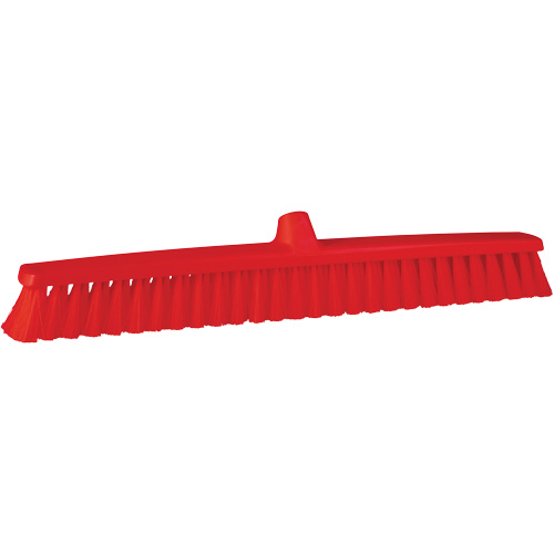 ColorCore Push Broom, Fine Bristles, 24", Polypropylene, Red Equipment World